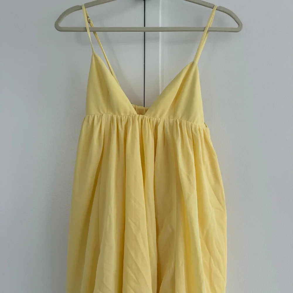 Lovers + Friends Pale Yellow Spaghetti Strap Midi Dress - Picture 3 of 7